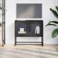 ντουλάπι τηλεόρασης vidaXL Μαύρο 68x39x60,5cm από χάλυβα ψυχρής έλασης