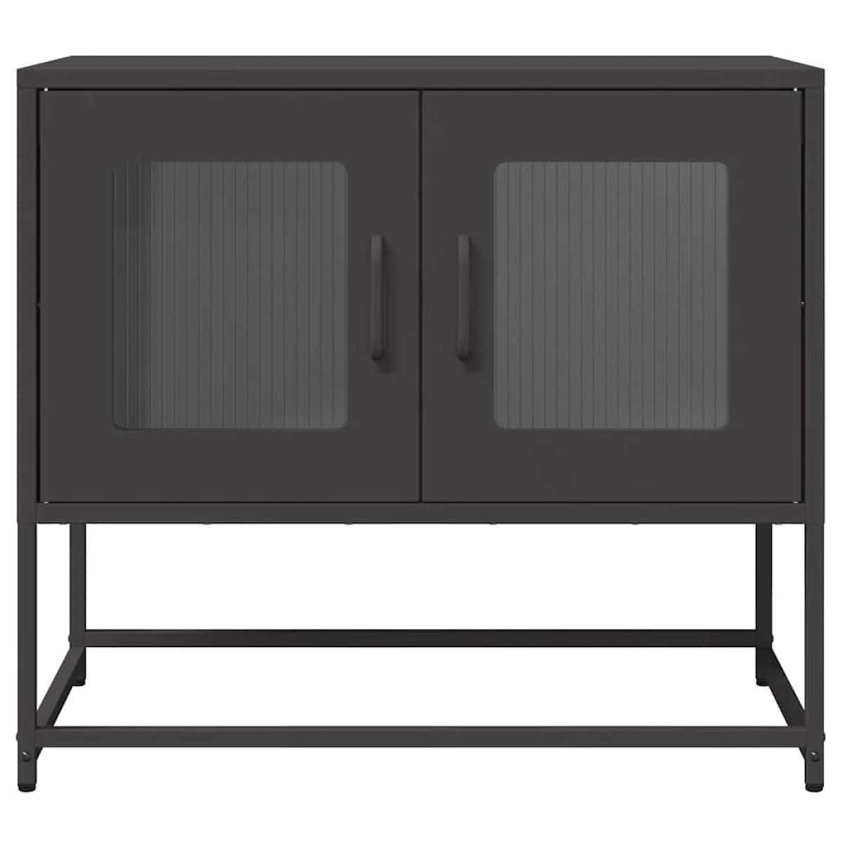 ντουλάπι τηλεόρασης vidaXL Μαύρο 68x39x60,5cm από χάλυβα ψυχρής έλασης