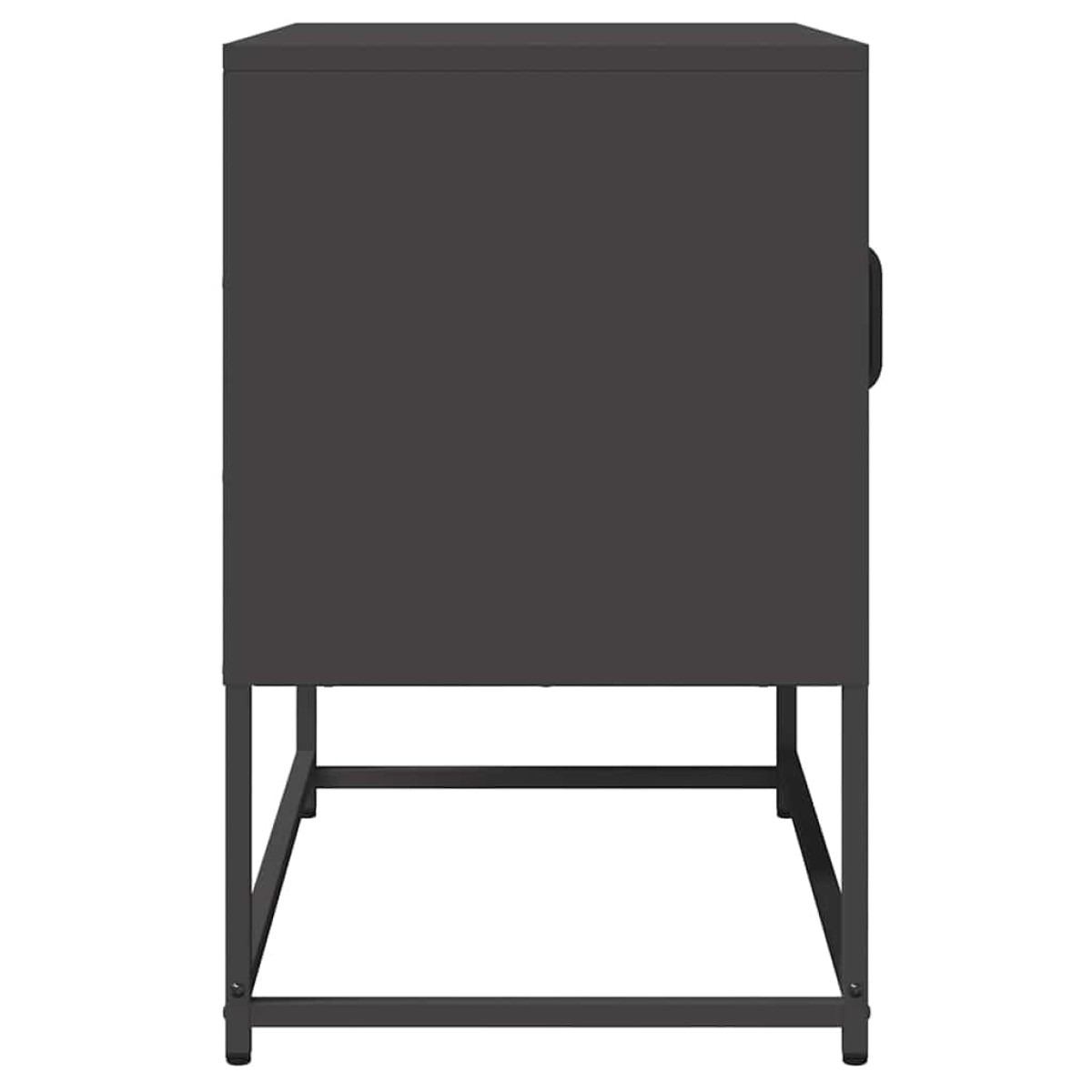 ντουλάπι τηλεόρασης vidaXL Μαύρο 68x39x60,5cm από χάλυβα ψυχρής έλασης