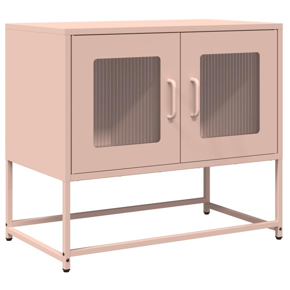ντουλάπι τηλεόρασης vidaXL Ροζ 68x39x60,5 cm Ατσάλι ψυχρής έλασης