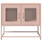 ντουλάπι τηλεόρασης vidaXL Ροζ 68x39x60,5 cm Ατσάλι ψυχρής έλασης
