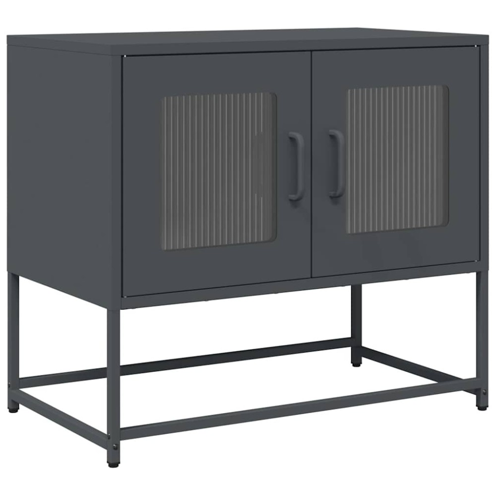 ντουλάπι τηλεόρασης vidaXL Ανθρακί 68x39x60,5 cm Ατσάλι ψυχρής έλασης