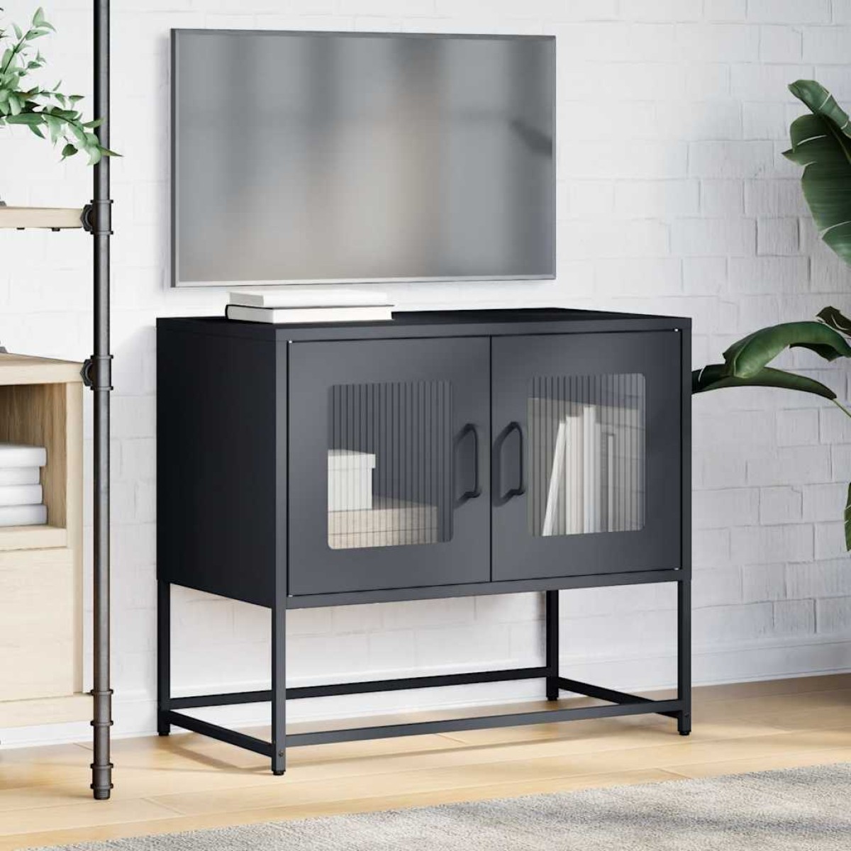 ντουλάπι τηλεόρασης vidaXL Ανθρακί 68x39x60,5 cm Ατσάλι ψυχρής έλασης