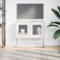 ντουλάπι τηλεόρασης vidaXL Λευκό 68x39x60,5cm από χάλυβα ψυχρής έλασης