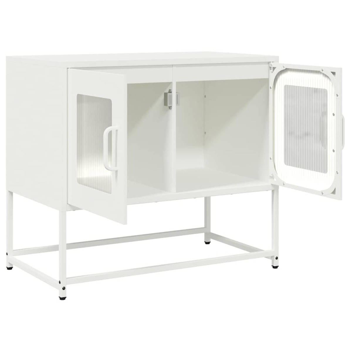 ντουλάπι τηλεόρασης vidaXL Λευκό 68x39x60,5cm από χάλυβα ψυχρής έλασης