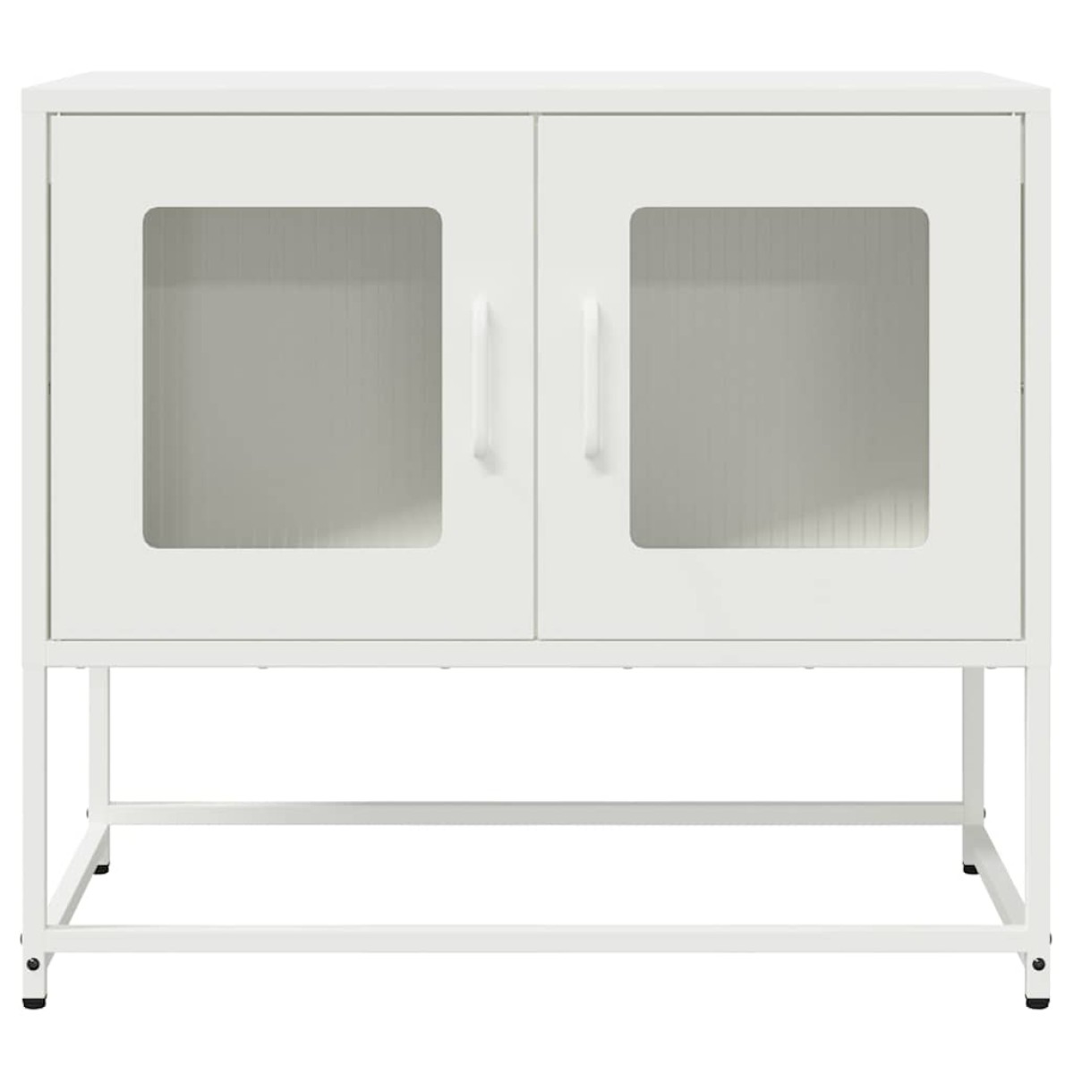 ντουλάπι τηλεόρασης vidaXL Λευκό 68x39x60,5cm από χάλυβα ψυχρής έλασης
