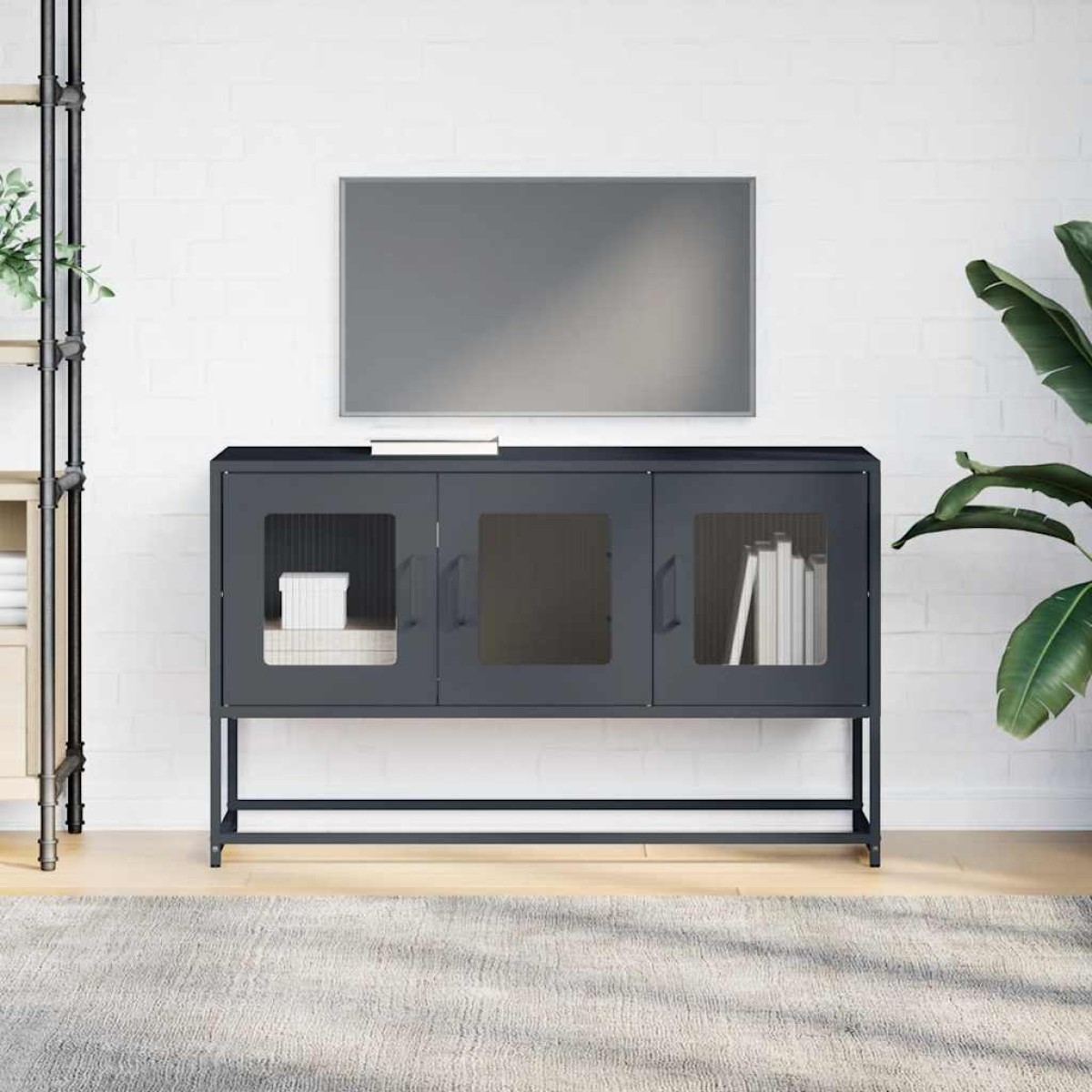 ντουλάπι τηλεόρασης vidaXL Ανθρακί 100,5x39x60,5 cm
