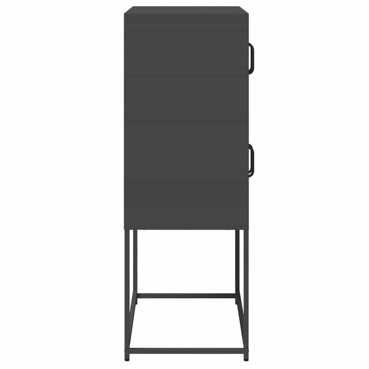 vidaXL Highboard Μαύρο 68x39x107 cm Ατσάλι