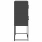 vidaXL Highboard Μαύρο 68x39x107 cm Ατσάλι