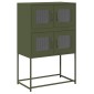 vidaXL Highboard Ελαιοπράσινο 68x39x107 cm Ατσάλι