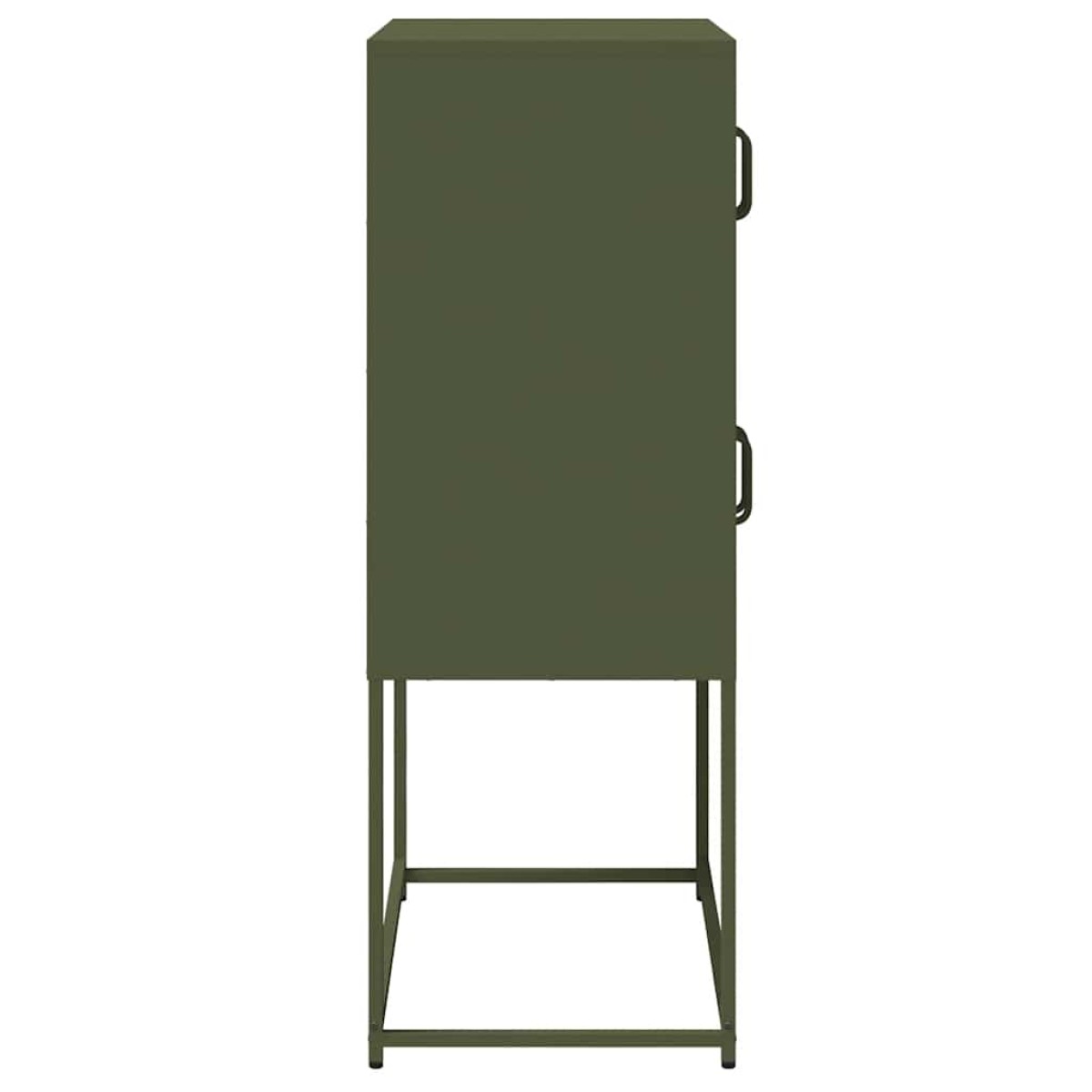 vidaXL Highboard Ελαιοπράσινο 68x39x107 cm Ατσάλι