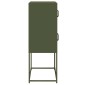 vidaXL Highboard Ελαιοπράσινο 68x39x107 cm Ατσάλι
