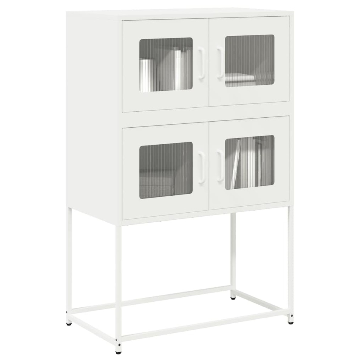 vidaXL Highboard Λευκό 68x39x107 cm Ατσάλι