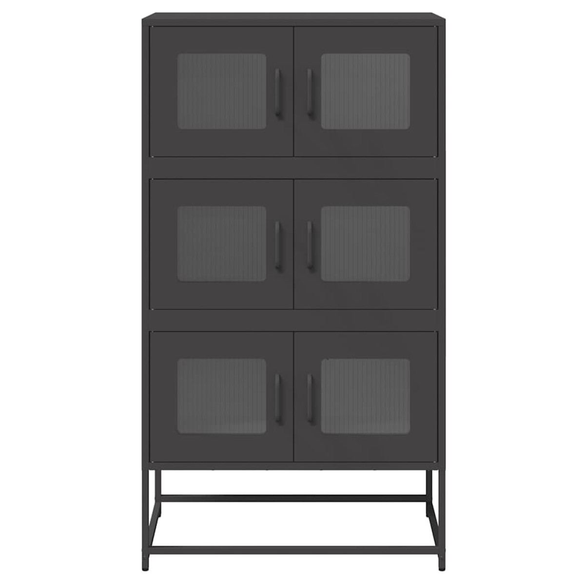 vidaXL Highboard Μαύρο 68x39x123 cm Χάλυβας