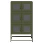 vidaXL Highboard Ελαιοπράσινο 68x39x123 cm Ατσάλι