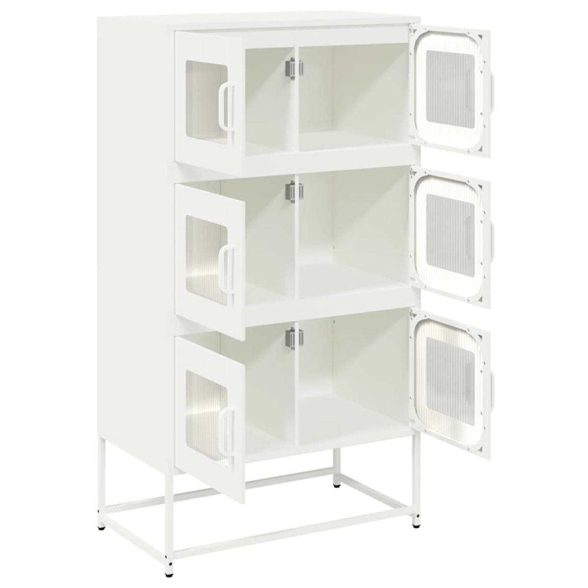 vidaXL Highboard Λευκό 68x39x123 cm Ατσάλι