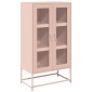 vidaXL Highboard Ροζ 68x39x123 cm Ατσάλι