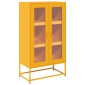 vidaXL Highboard Μουστάρδα κίτρινη 68x39x123 cm Χάλυβας
