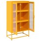 vidaXL Highboard Μουστάρδα κίτρινη 68x39x123 cm Χάλυβας