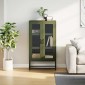 vidaXL Highboard Ελαιοπράσινο 68x39x123 cm Ατσάλι