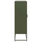 vidaXL Highboard Ελαιοπράσινο 68x39x123 cm Ατσάλι