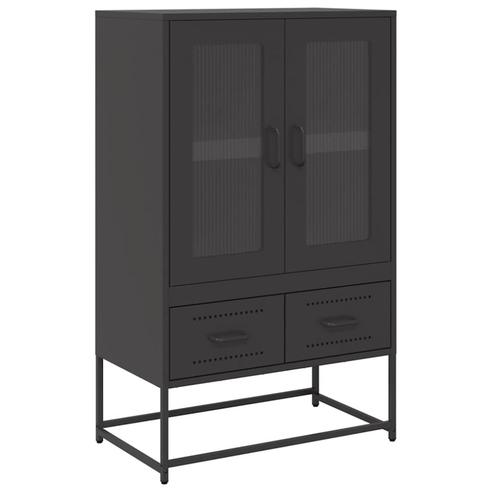 vidaXL Ντουλάπι Μαύρο 68x39x111,5 εκ. από Χάλυβα