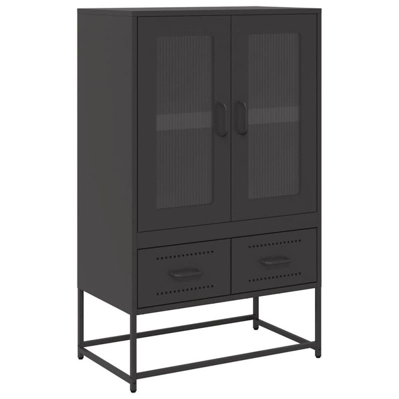 vidaXL Ντουλάπι Μαύρο 68x39x111,5 εκ. από Χάλυβα