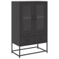 vidaXL Ντουλάπι Μαύρο 68x39x111,5 εκ. από Χάλυβα
