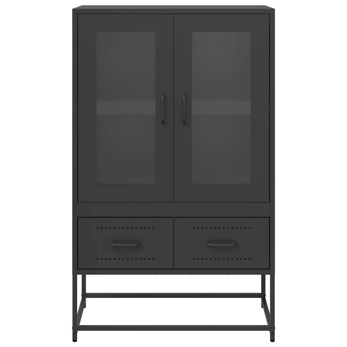 vidaXL Ντουλάπι Μαύρο 68x39x111,5 εκ. από Χάλυβα