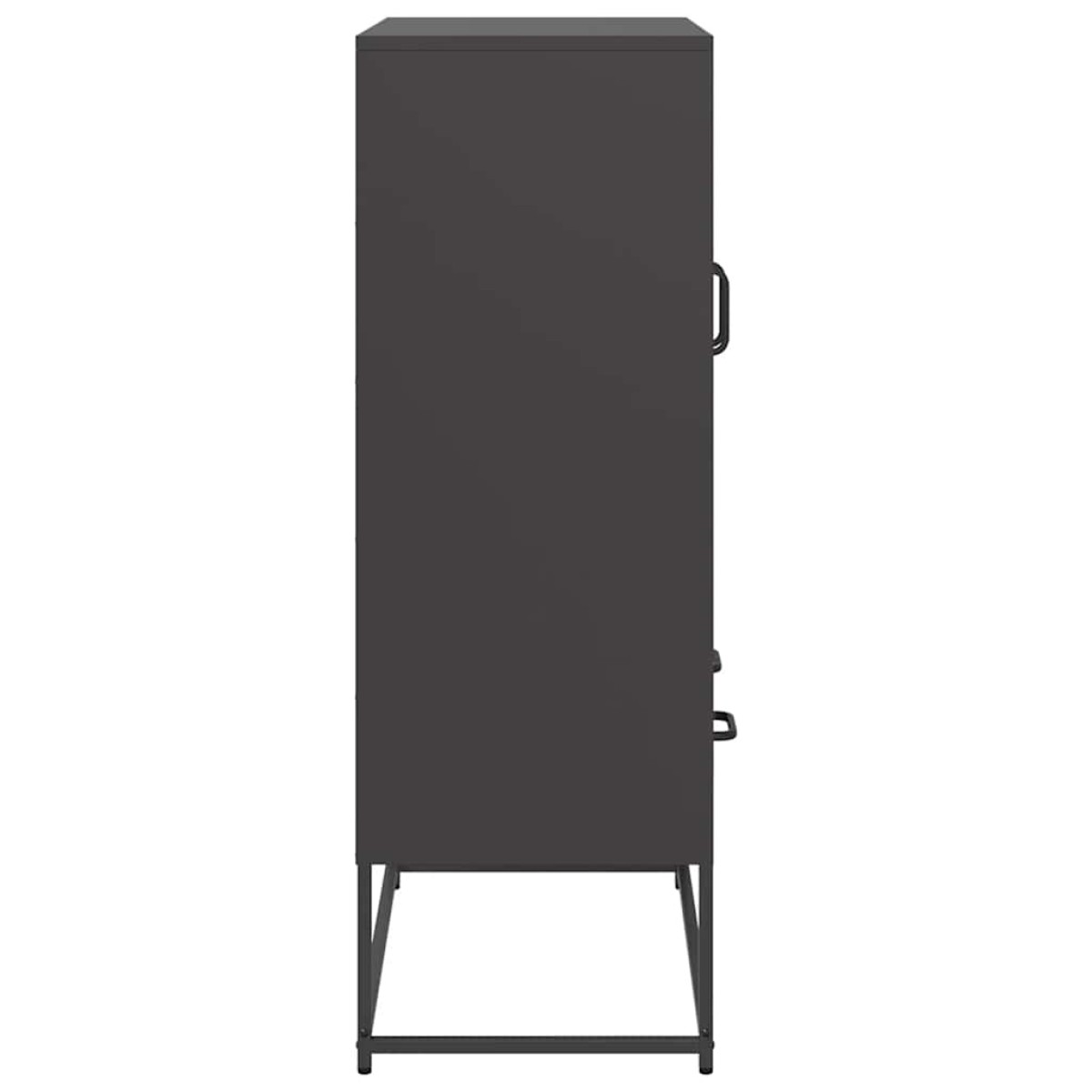 vidaXL Ντουλάπι Μαύρο 68x39x111,5 εκ. από Χάλυβα
