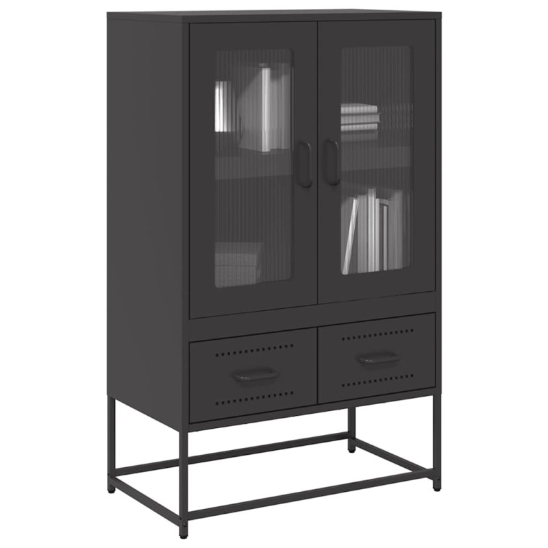 vidaXL Ντουλάπι Μαύρο 68x39x111,5 εκ. από Χάλυβα