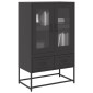 vidaXL Ντουλάπι Μαύρο 68x39x111,5 εκ. από Χάλυβα