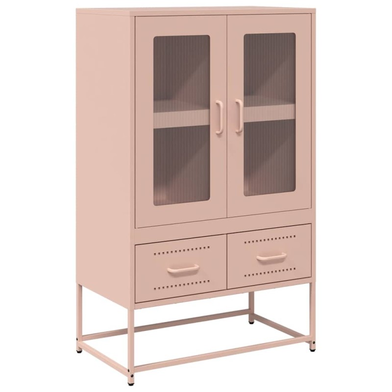 vidaXL Ντουλάπα Ροζ 68 x 39 x 111,5 εκ. από Χάλυβα