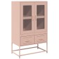 vidaXL Ντουλάπα Ροζ 68 x 39 x 111,5 εκ. από Χάλυβα
