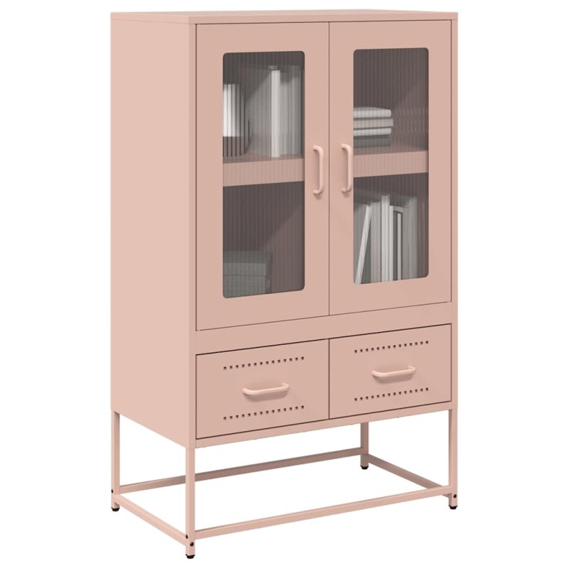 vidaXL Ντουλάπα Ροζ 68 x 39 x 111,5 εκ. από Χάλυβα