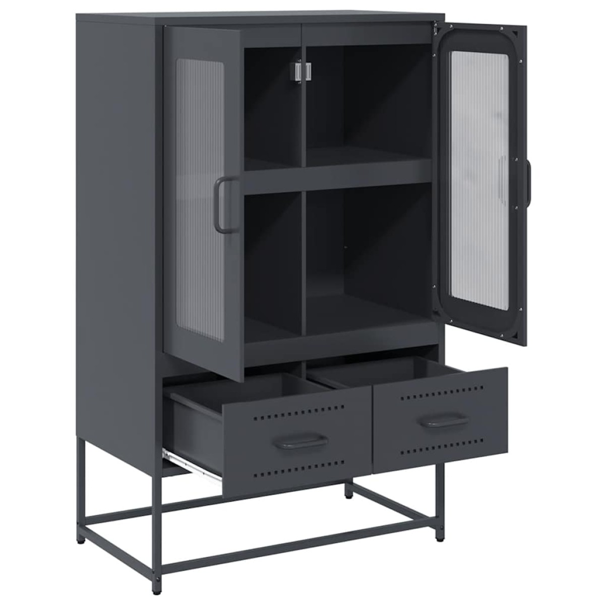 vidaXL Ντουλάπι Ανθρακί 68x39x111,5 εκ. από Χάλυβα