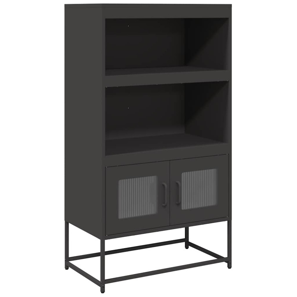 vidaXL Highboard Μαύρο 68x39x123 cm Χάλυβας