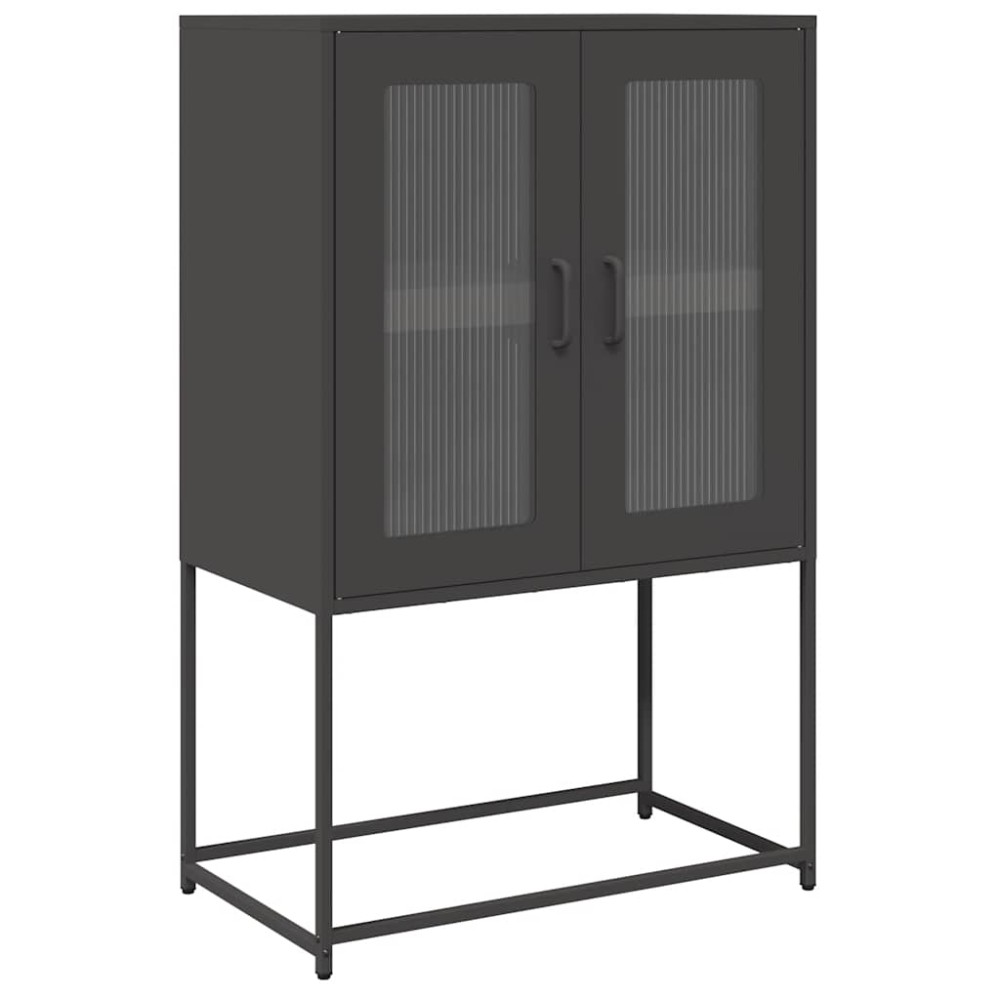 vidaXL Highboard Μαύρο 68x39x107 cm Ατσάλι