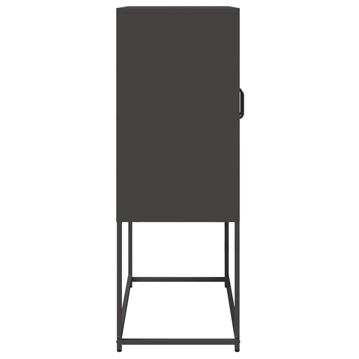 vidaXL Highboard Μαύρο 68x39x107 cm Ατσάλι