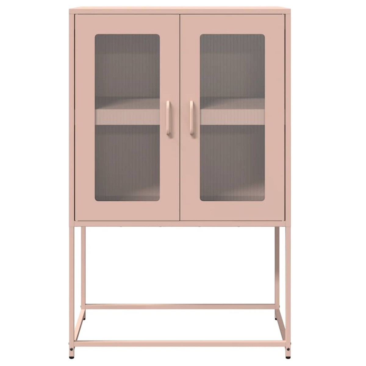 vidaXL Highboard Ροζ 68x39x107 cm Ατσάλι
