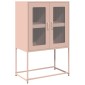 vidaXL Highboard Ροζ 68x39x107 cm Ατσάλι
