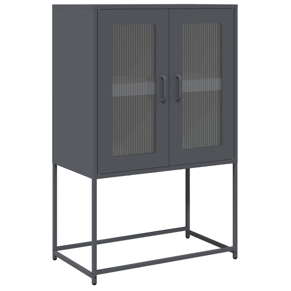vidaXL Highboard Ανθρακί 68x39x107 cm Χάλυβας