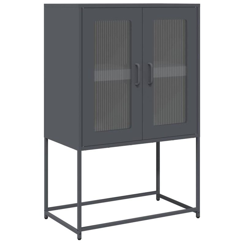 vidaXL Highboard Ανθρακί 68x39x107 cm Χάλυβας