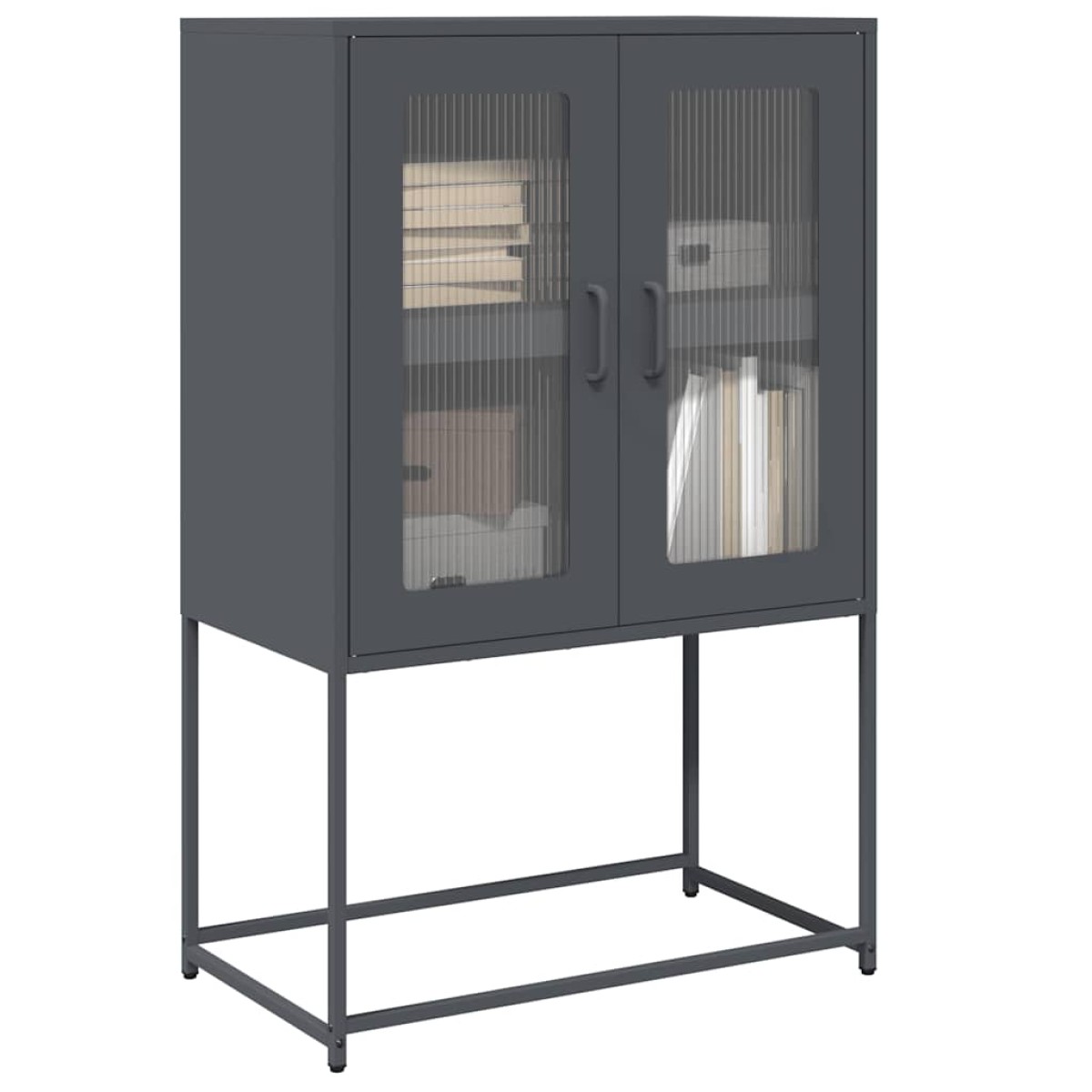 vidaXL Highboard Ανθρακί 68x39x107 cm Χάλυβας