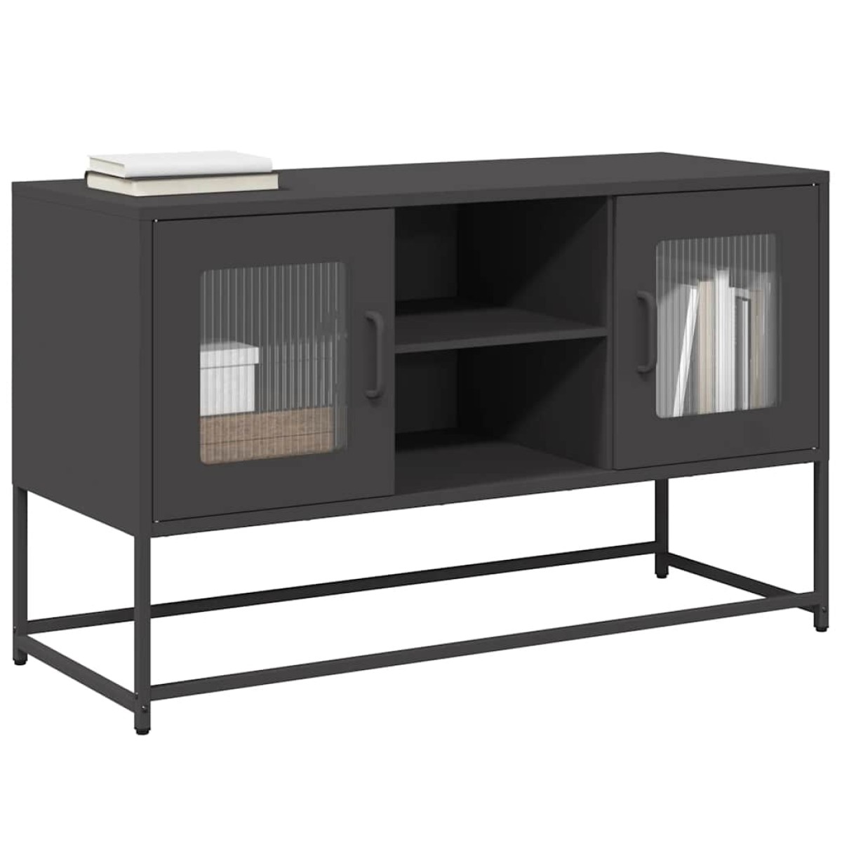 vidaXL Έπιπλο Τηλεόρασης Μαύρο 100,5x39x60,5 εκ. Ατσάλινο