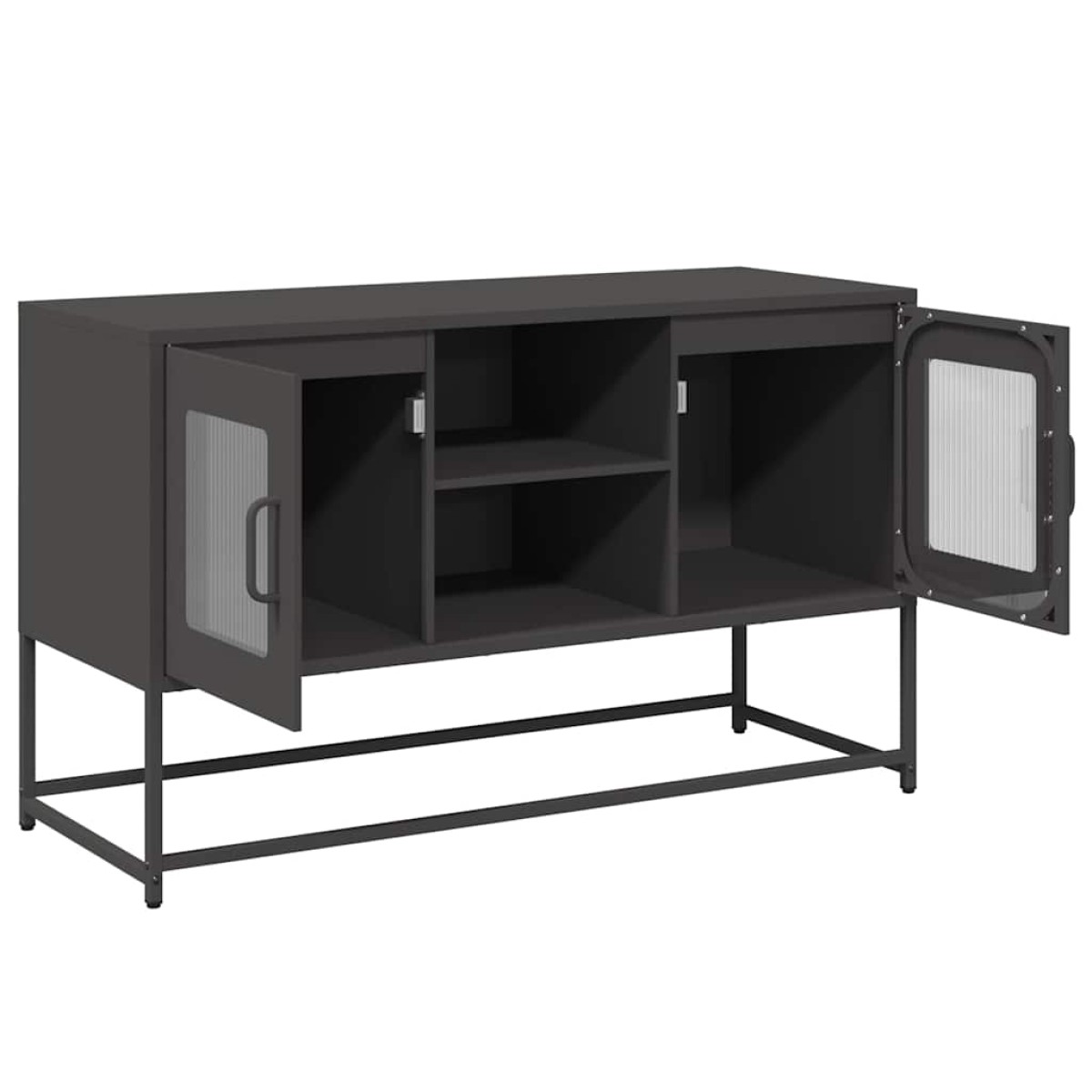vidaXL Έπιπλο Τηλεόρασης Μαύρο 100,5x39x60,5 εκ. Ατσάλινο
