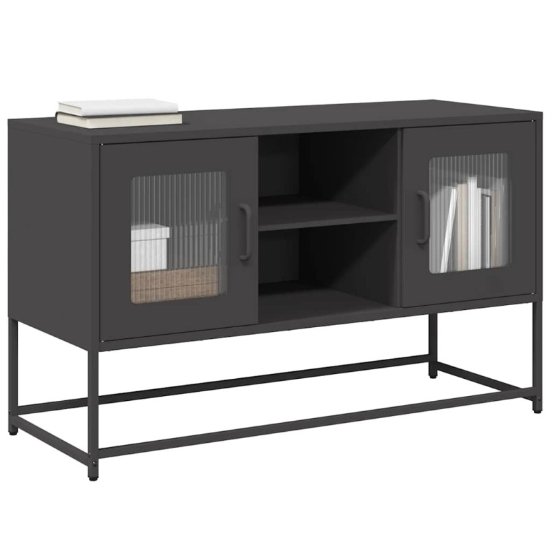 vidaXL Έπιπλο Τηλεόρασης Μαύρο 100,5x39x60,5 εκ. Ατσάλινο