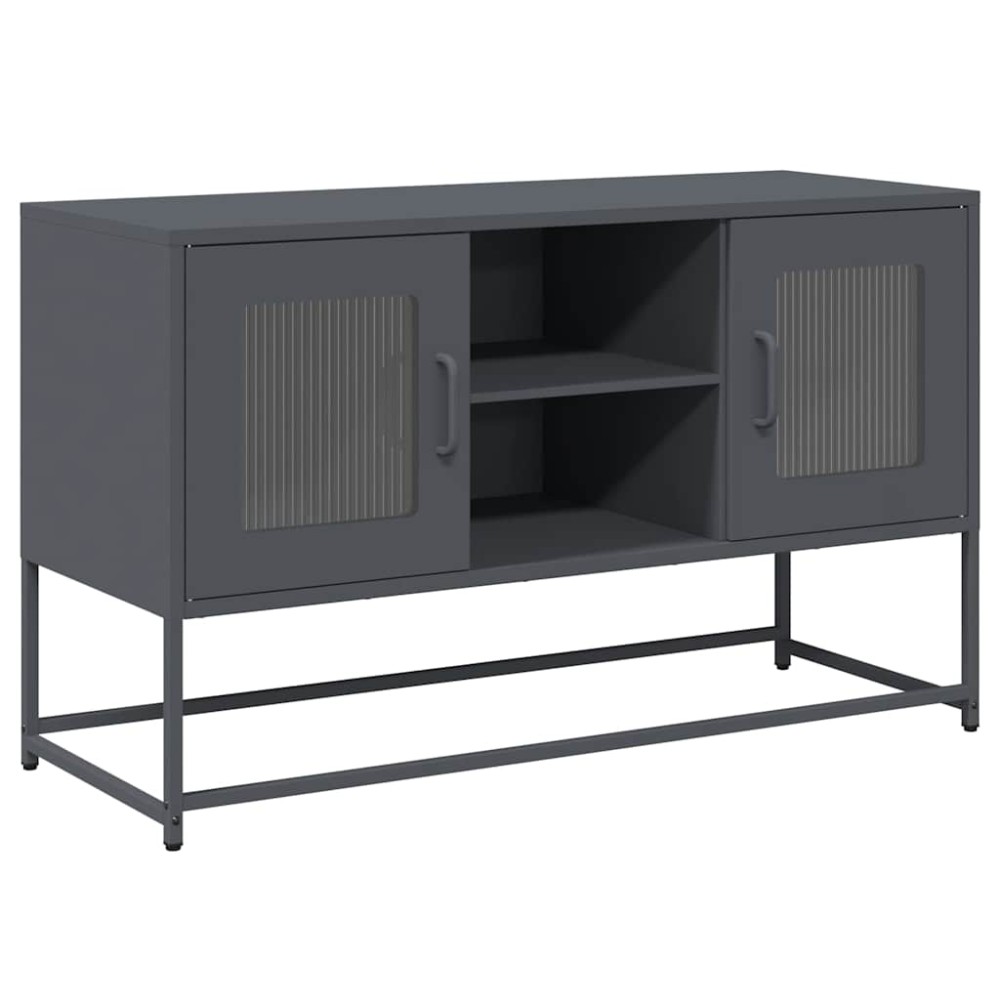vidaXL Έπιπλο Τηλεόρασης Ανθρακί 100,5x39x60,5 εκ. από Ατσάλι