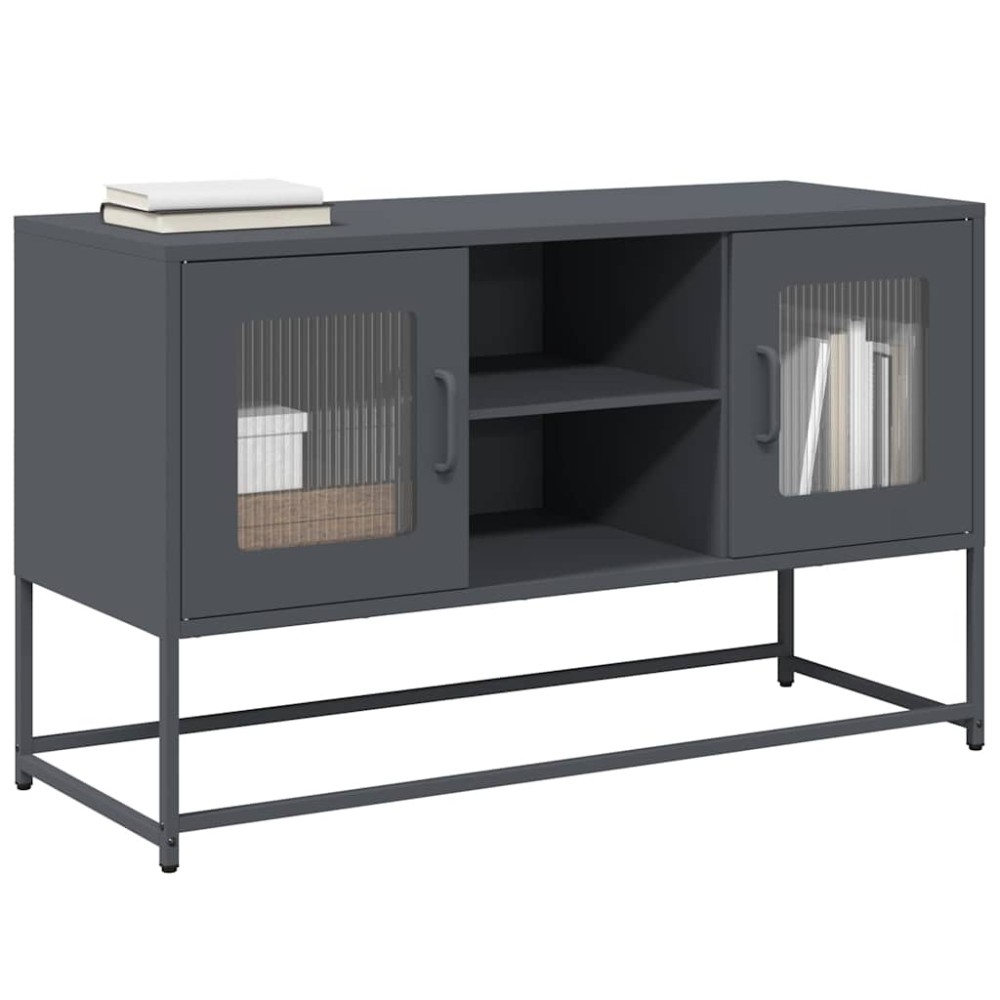 vidaXL Έπιπλο Τηλεόρασης Ανθρακί 100,5x39x60,5 εκ. από Ατσάλι