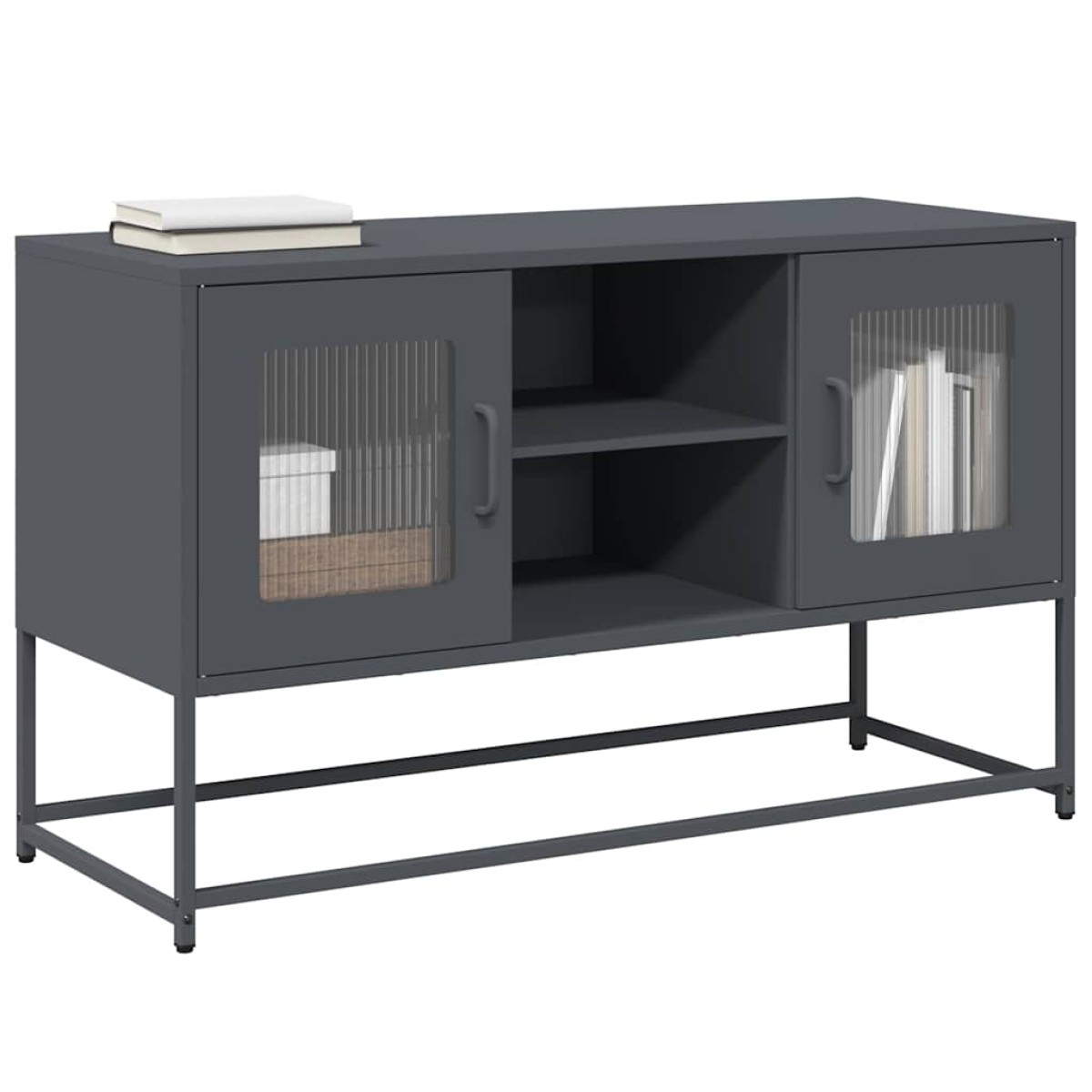 vidaXL Έπιπλο Τηλεόρασης Ανθρακί 100,5x39x60,5 εκ. από Ατσάλι
